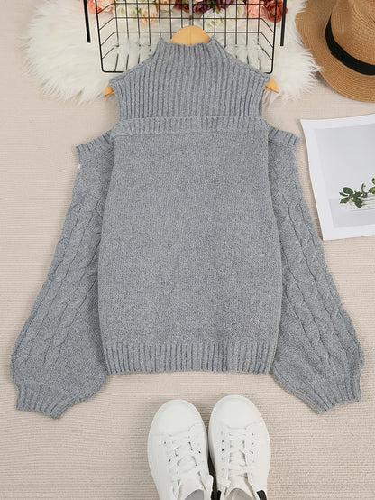 Mélodie-Claire | Tricot Femme Grande Taille | Col Roulé