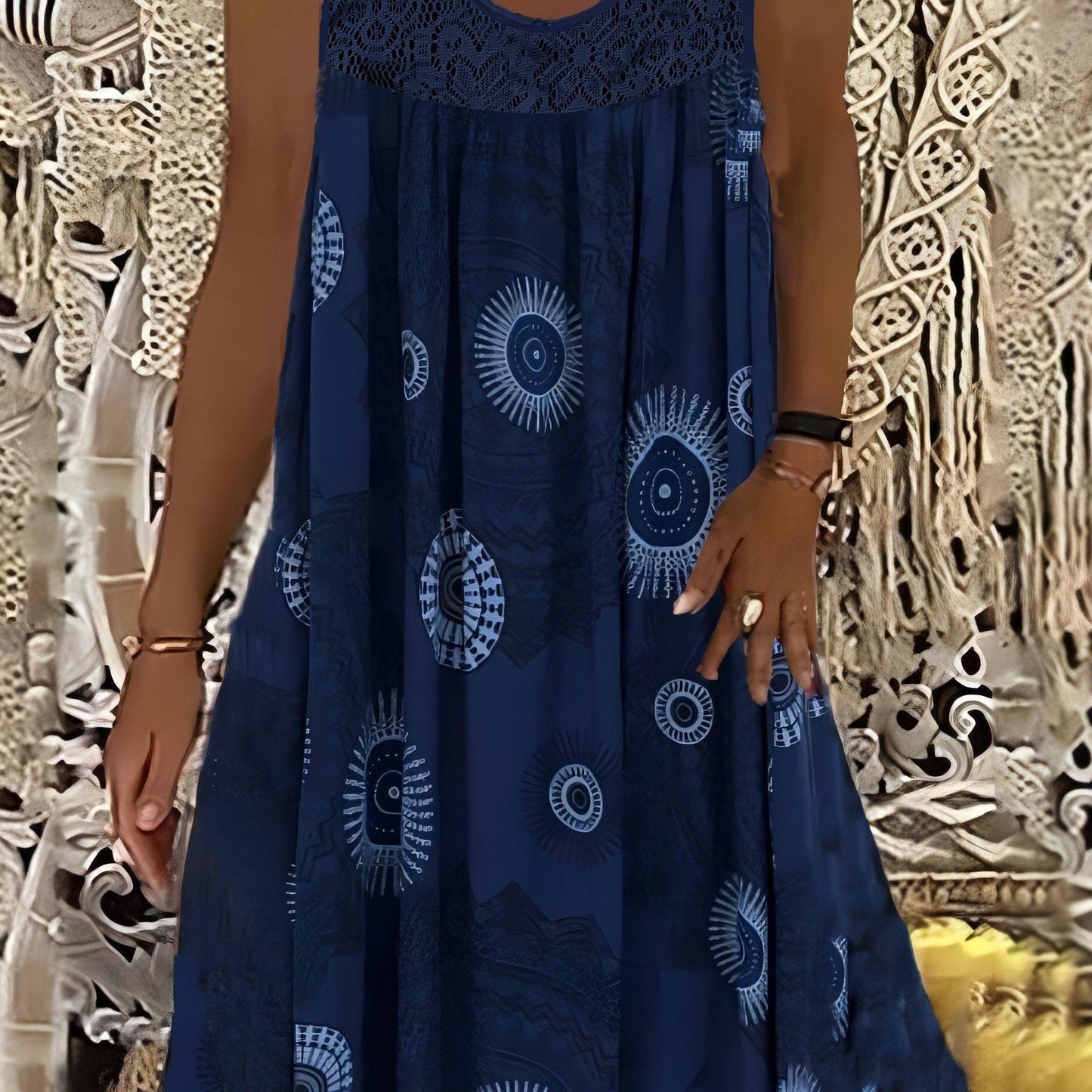 Noémie-Anne | Robe Midi Bohème | Grande Taille