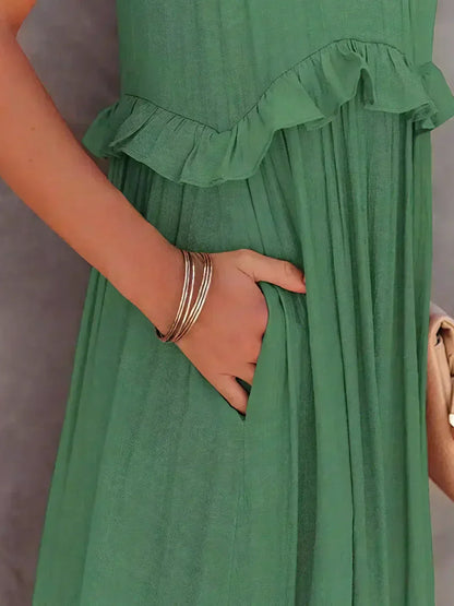 Armelle | Robe d'Été à Volants | Bohème | Sans Manches
