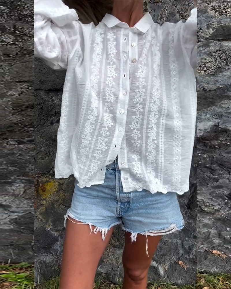 Tiphaine | Blouse Polo Femme Décontractée | Longues