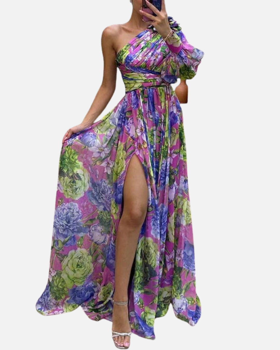 Milena | Robe D'invitée De Mariage Manches Longues Pour Femme | Maxi