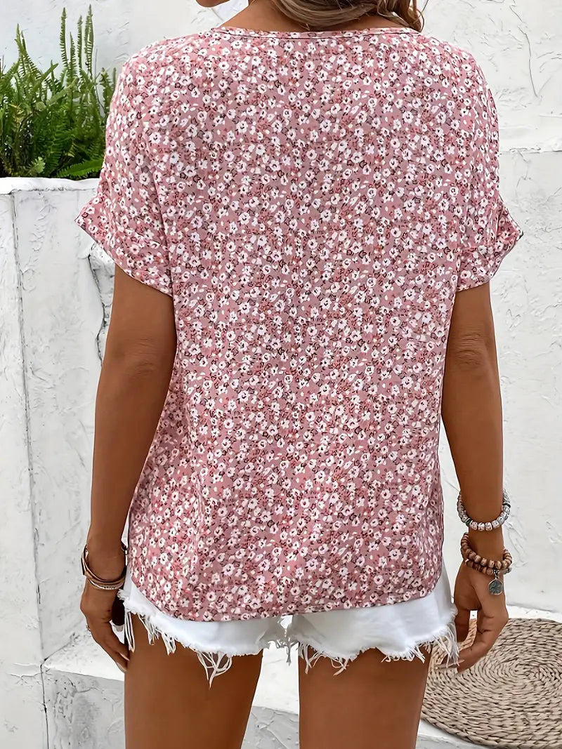 Acantha | Blouse À Boutons Fleurie Pour Femme |De Nuit