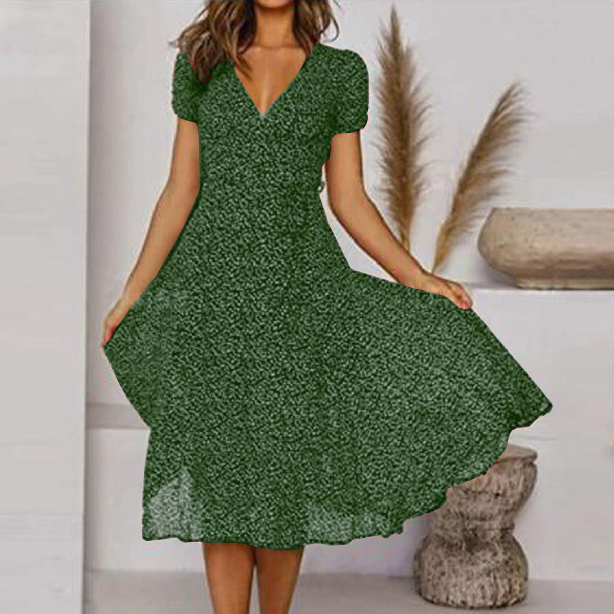 Fernanda | Robe D'été Évasé Et Fluide Pour Femme | Midi