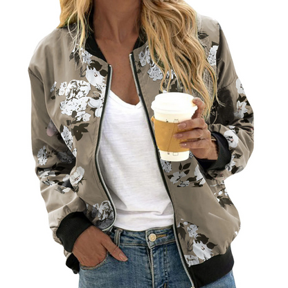 Blouson Bombardier Fleuri Pour Femme | Été
