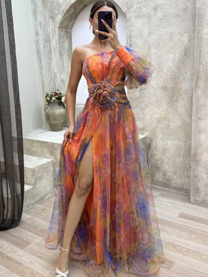 Avenelle | Robe Époustouflante Asymétrique Pour Femmes | Maxi