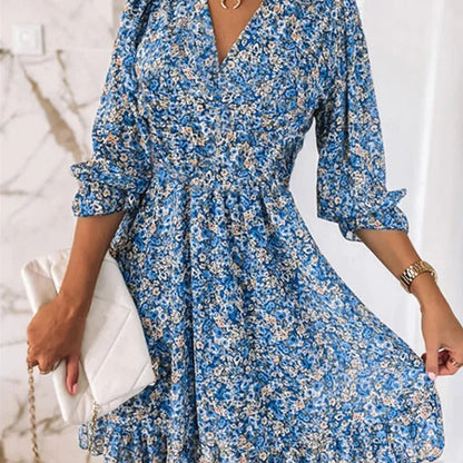 Estrela | Robe Légère Été Fluide | Florale | Taille Smockée