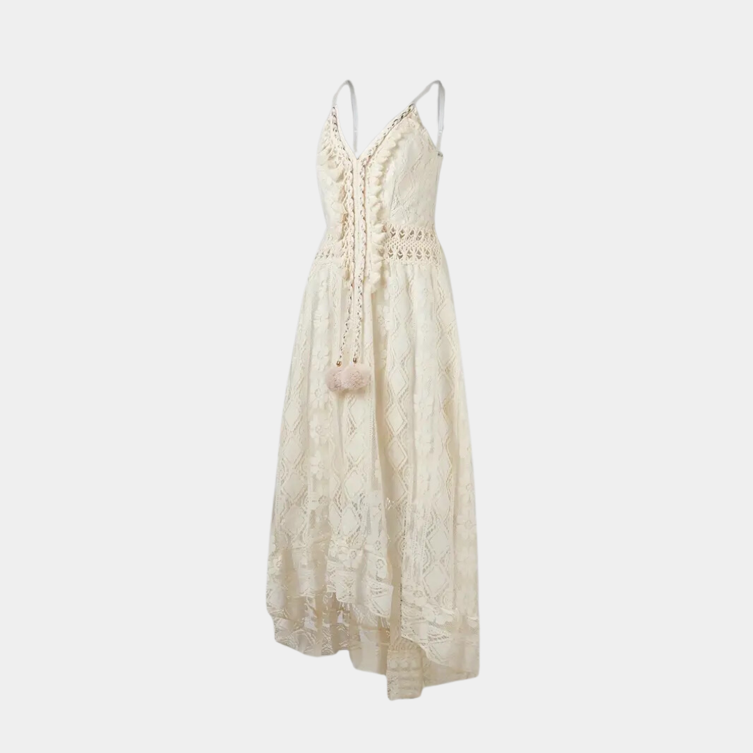 Quitterie | Robe Mi-Longue Bohème | Volants