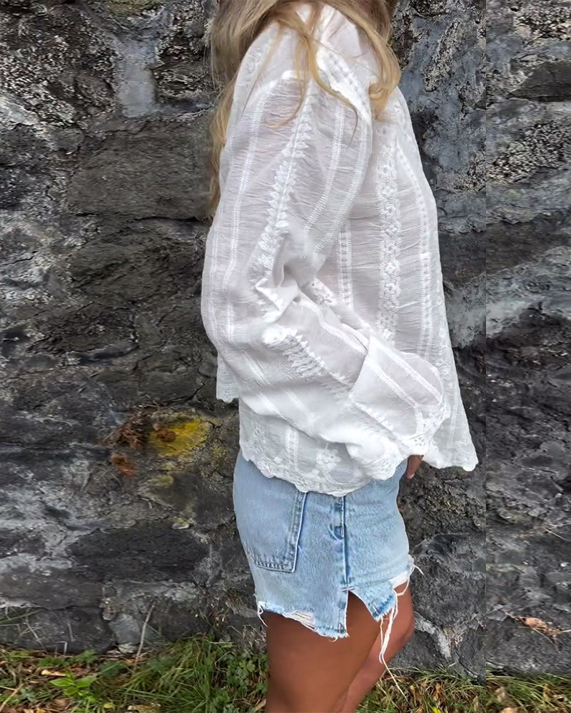 Tiphaine | Blouse Polo Femme Décontractée | Longues