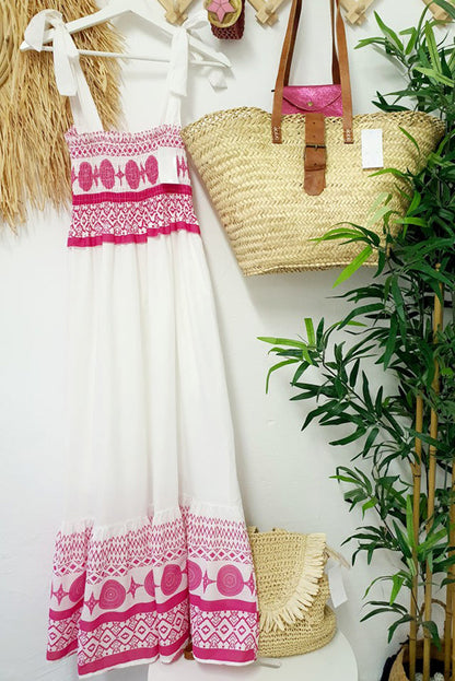 Ghislaine | Robe Bohème Décontractée De Plage Pour Femmes | Maxi