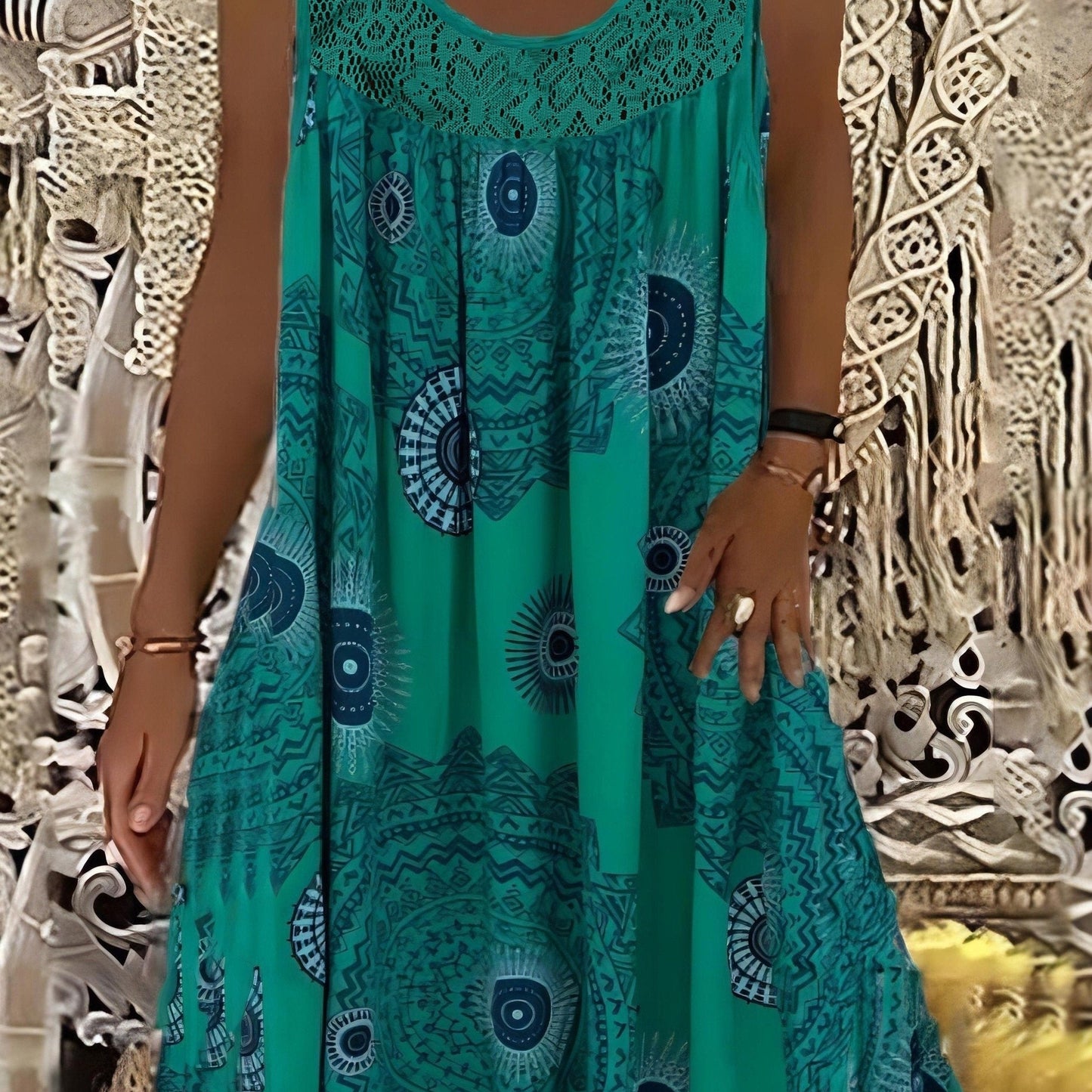 Noémie-Anne | Robe Midi Bohème | Grande Taille