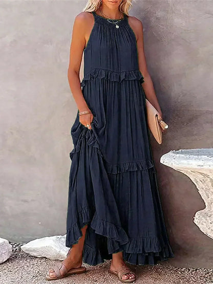 Armelle | Robe d'Été à Volants | Bohème | Sans Manches
