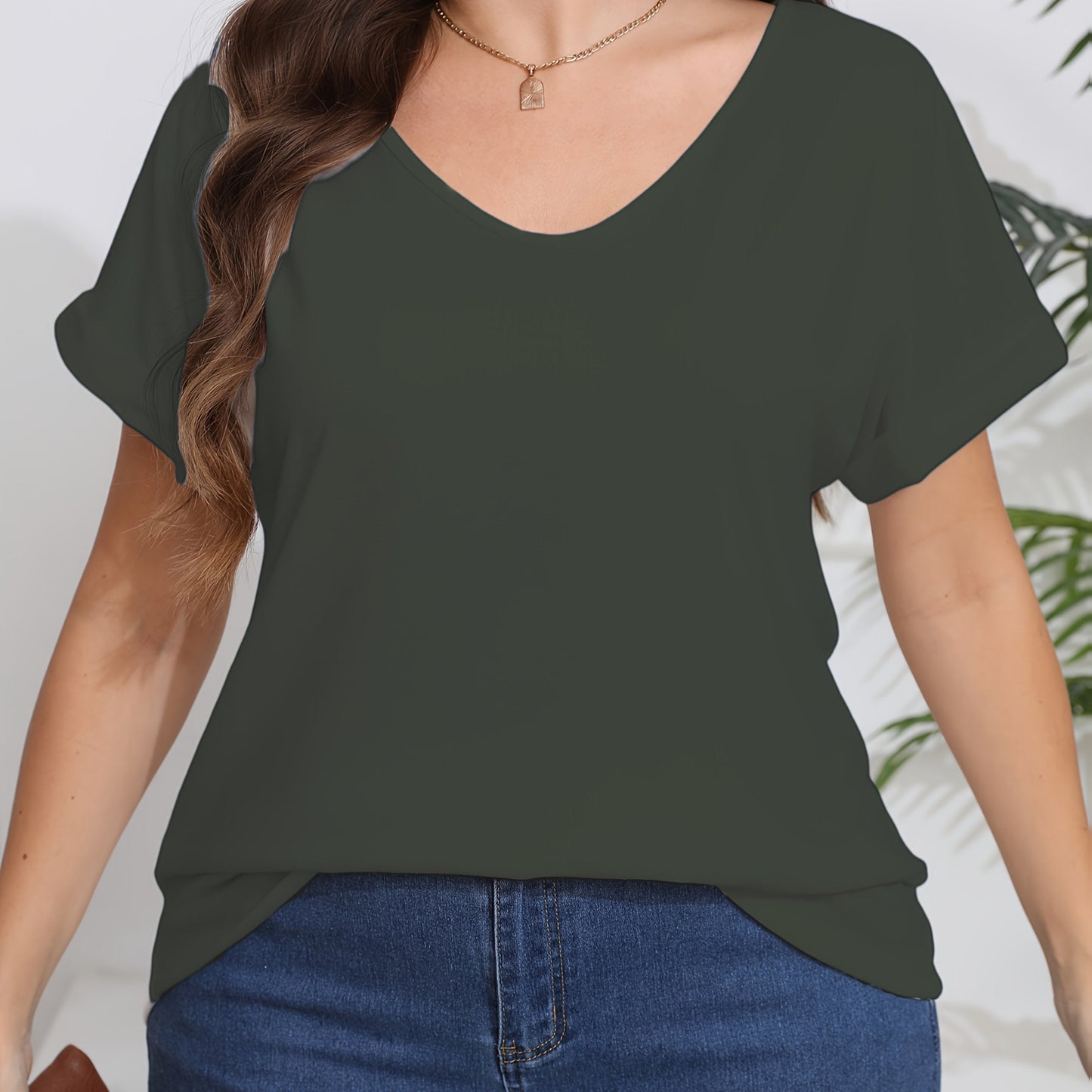 Naïma | T-shirt large taille plus | Col en V
