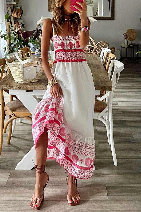 Ghislaine | Robe Bohème Décontractée De Plage Pour Femmes | Maxi