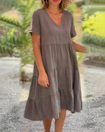 Josianne | Robe A-line En Coton Doux Pour Femme | Midi