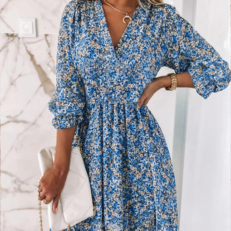 Estrela | Robe Légère Été Fluide | Florale | Taille Smockée