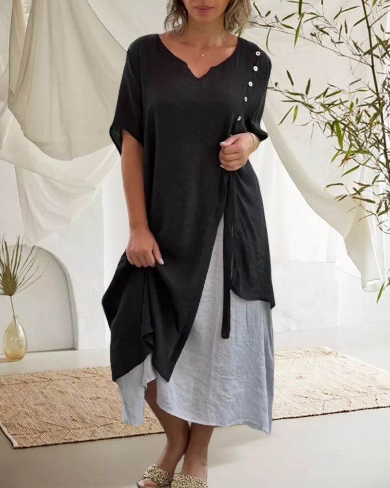 Rosianne | Robe Asymétrique | Bohème | Midi