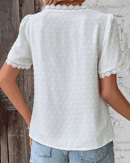 Eleonara | Chemise blanche pour femmes | Manches courtes | Shirt