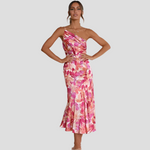 Odelisse |Robe D'invitée De Mariage Floral Stylisé | Midi