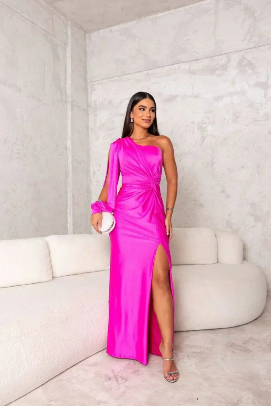 Hermance | Robe Luxueuse Asymétrique Pour Femmes | Maxi