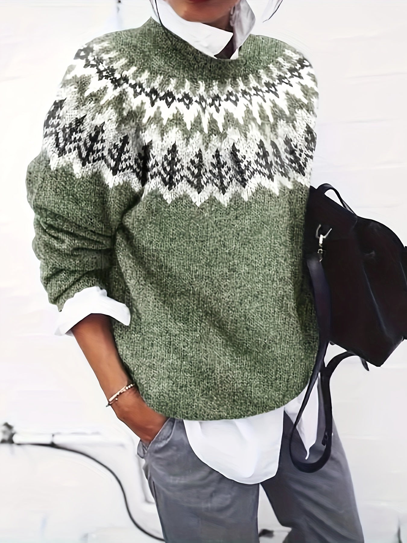 Esmeralda | Pull-over Vintage Léger Pour Femmes | Noël