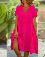 Josianne | Robe A-line En Coton Doux Pour Femme | Midi