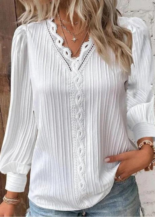 Lou | Chemise Blanche Femme | Col En V