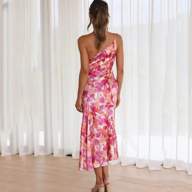 Odelisse |Robe D'invitée De Mariage Floral Stylisé | Midi
