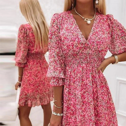 Estrela | Robe Légère Été Fluide | Florale | Taille Smockée