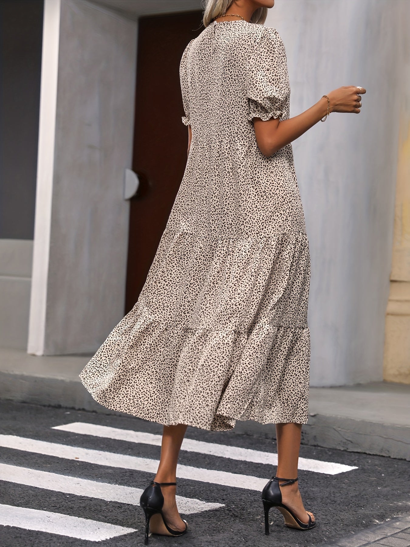 Maud | Robe Romantique À Volants Pour Femmes Invitées Au Mariage | Midi