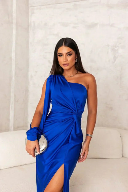 Hermance | Robe Luxueuse Asymétrique Pour Femmes | Maxi