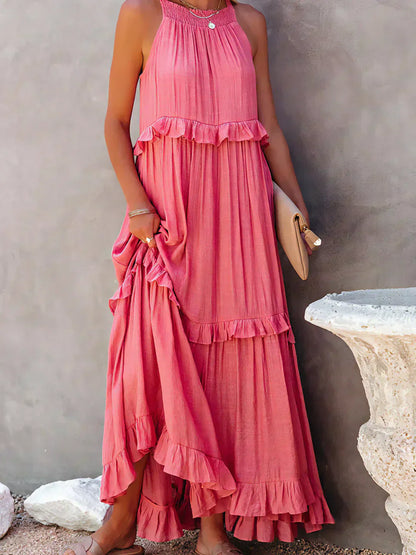 Armelle | Robe d'Été à Volants | Bohème | Sans Manches