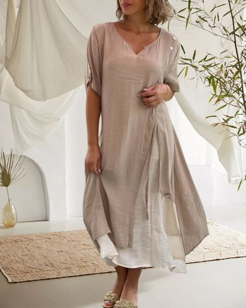 Rosianne | Robe Asymétrique | Bohème | Midi