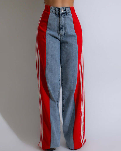 Ursuline | Pantalon Baggy Femme avec Bandes Latérales