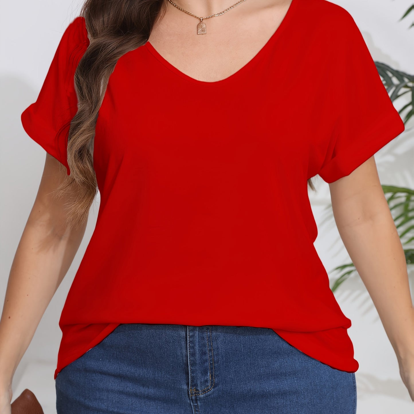 Naïma | T-shirt large taille plus | Col en V
