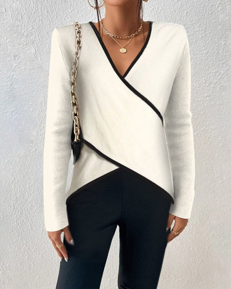Damaris | Pull Élégant À Col En V Pour Femmes | Chaud
