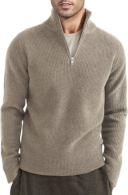 Léandre | Pull Homme Décontracté à Demi-Fermeture Éclair
