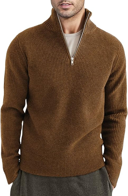 Léandre | Pull Homme Décontracté à Demi-Fermeture Éclair