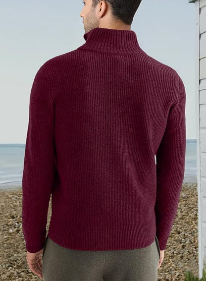Léandre | Pull Homme Décontracté à Demi-Fermeture Éclair