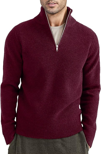 Léandre | Pull Homme Décontracté à Demi-Fermeture Éclair