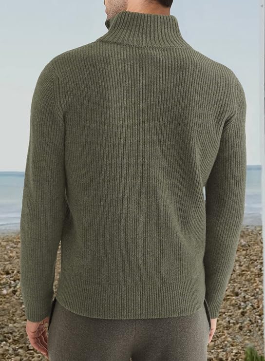 Léandre | Pull Homme Décontracté à Demi-Fermeture Éclair