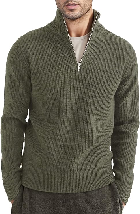 Léandre | Pull Homme Décontracté à Demi-Fermeture Éclair
