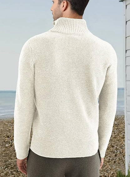 Léandre | Pull Homme Décontracté à Demi-Fermeture Éclair