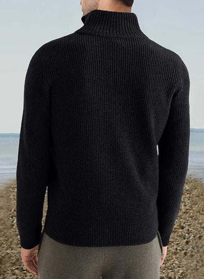 Léandre | Pull Homme Décontracté à Demi-Fermeture Éclair