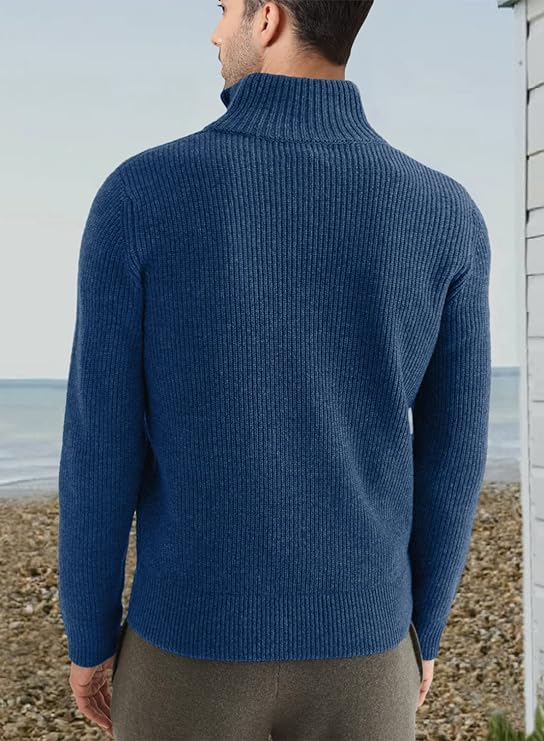 Léandre | Pull Homme Décontracté à Demi-Fermeture Éclair