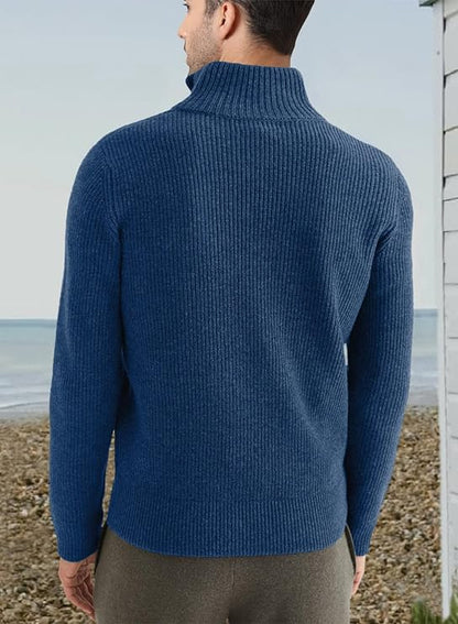 Léandre | Pull Homme Décontracté à Demi-Fermeture Éclair