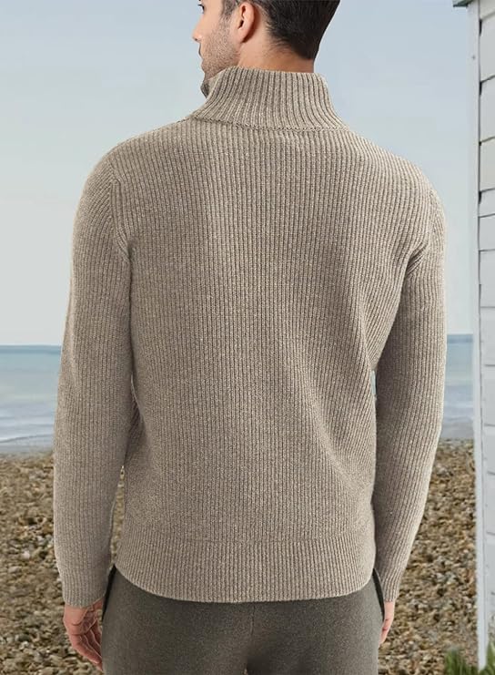 Léandre | Pull Homme Décontracté à Demi-Fermeture Éclair