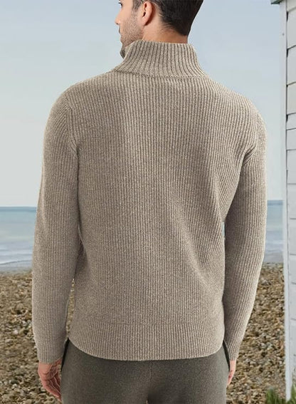 Léandre | Pull Homme Décontracté à Demi-Fermeture Éclair