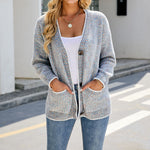 Stela | Cardigan Décontracté Boutonné Et Tricoté | Chaud