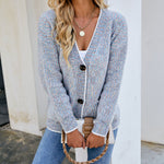 Stela | Cardigan Décontracté Boutonné Et Tricoté | Chaud