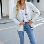Stela | Cardigan Décontracté Boutonné Et Tricoté | Chaud